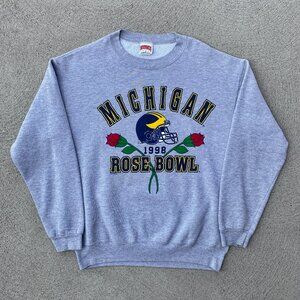 Vintage 90s University of Michigan Wolverines 1998 Rose Bowl sweatshirt